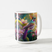 Orange Created Rainbow Jay Fantasy Bird Kaffeetasse (VorderseiteRechts)