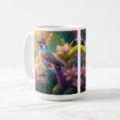 Orange Created Rainbow Jay Fantasy Bird Kaffeetasse (Vorderseite Links)