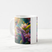 Orange Created Rainbow Jay Fantasy Bird Kaffeetasse (Vorderseite Links)
