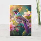 Orange Created Rainbow Jay Fantasy Bird Karte (Vorderseite)