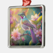 Orange Created Rainbow Jay Fantasy Bird Ornament Aus Metall (Links)