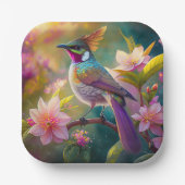 Orange Created Rainbow Jay Fantasy Bird Pappteller (Vorderseite)