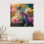 Orange Created Rainbow Jay Fantasy Bird Poster (Küche)
