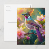 Orange Created Rainbow Jay Fantasy Bird Postkarte (Vorne/Hinten)