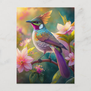 Orange Created Rainbow Jay Fantasy Bird Postkarte