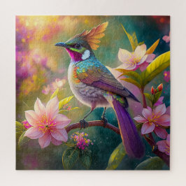 Orange Created Rainbow Jay Fantasy Bird Puzzle