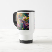 Orange Created Rainbow Jay Fantasy Bird Reisebecher (Vorderseite Links)