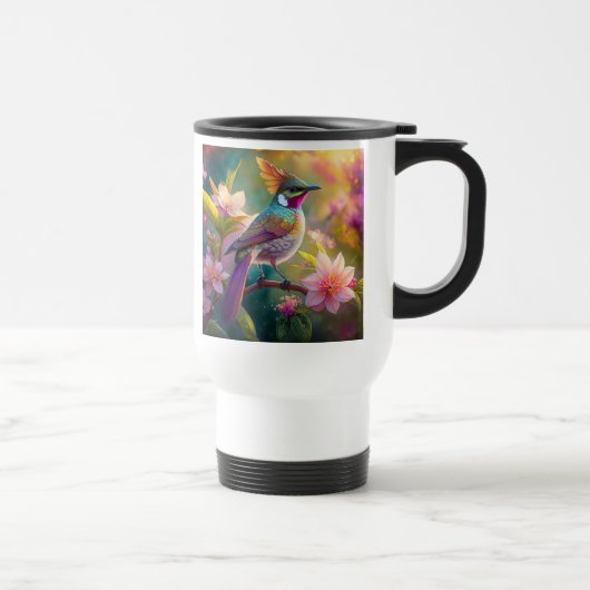 Orange Created Rainbow Jay Fantasy Bird Reisebecher (Rechts)