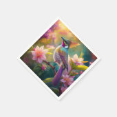 Orange Created Rainbow Jay Fantasy Bird Serviette (Ecke)