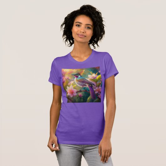 Orange Created Rainbow Jay Fantasy Bird T-Shirt (Vorne ganz)