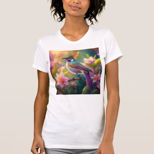 Orange Created Rainbow Jay Fantasy Bird T-Shirt (Vorderseite)