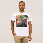 Orange Created Rainbow Jay Fantasy Bird T-Shirt (Vorne ganz)