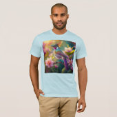 Orange Created Rainbow Jay Fantasy Bird T-Shirt (Vorne ganz)