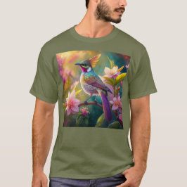 Orange Created Rainbow Jay Fantasy Bird T-Shirt