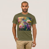 Orange Created Rainbow Jay Fantasy Bird T-Shirt (Vorne ganz)