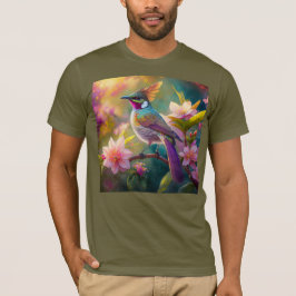 Orange Created Rainbow Jay Fantasy Bird T-Shirt