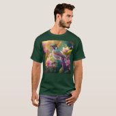 Orange Created Rainbow Jay Fantasy Bird T-Shirt (Vorne ganz)