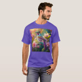 Orange Created Rainbow Jay Fantasy Bird T-Shirt (Vorne ganz)