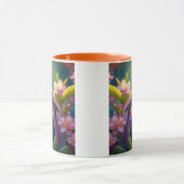 Orange Created Rainbow Jay Fantasy Bird Tasse (Zentrum)
