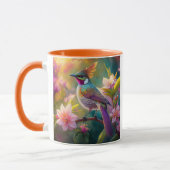 Orange Created Rainbow Jay Fantasy Bird Tasse (Links)
