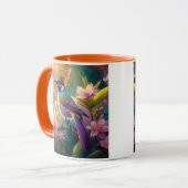 Orange Created Rainbow Jay Fantasy Bird Tasse (Vorderseite Links)