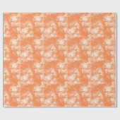 Orange & Creme Abstrakte Farbe Geschenkpapier (Flach)