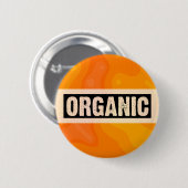 Orange Creme - Bio Button (Vorne & Hinten)