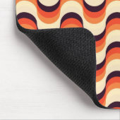 Orange, Creme, braune Retro Abstrakte Kunst Mousepad (Ecke)