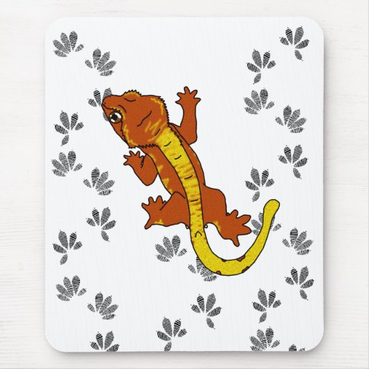 Orange Crestie Abdrücke (mousepad) Mousepad (Vorne)