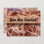 Orange Crinkled Shred Einladungspostkarte (Vorne/Hinten)