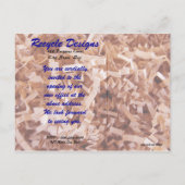 Orange Crinkled Shred Einladungspostkarte (Rückseite)