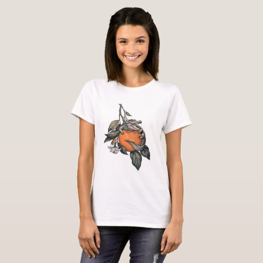 Orange Croco T-Shirt (Vorne ganz)