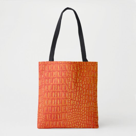 Orange Crocodile Lederprint Tasche (Vorderseite)
