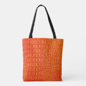 Orange Crocodile Lederprint Tasche (Rückseite)
