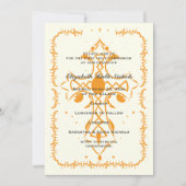 Orange Cross First Communion Confirmation Einladung (Vorderseite)