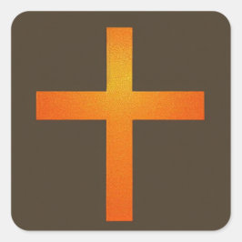 Orange Cross Sticker
