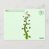 Orange-Crowned Warbler verschieben Postkarte (Rückseite)