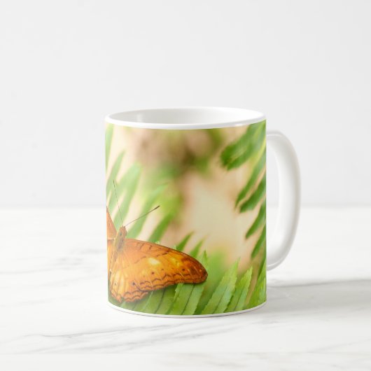 Orange Cruiser Schmetterling Kaffeetasse (VorderseiteRechts)