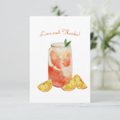 Orange Crush Brautparty Vielen Dank Karte (Stehend Vorderseite)