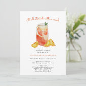 Orange Crush Bridal Dusche Einladung (Stehend Vorderseite)