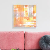 Orange Crush Wasserfarbe Abstrakt Leinwanddruck (Insitu (Wohnzimmer))
