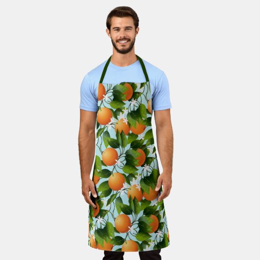 Orange Ctrus Fruit Schürze (Getragen)