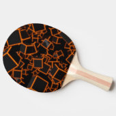 Orange Cubes Abstrakt Tischtennis Schläger (Seitenansicht)
