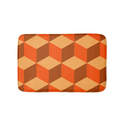 Orange Cubes Badematte (Vorderseite)