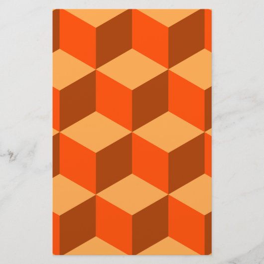 Orange Cubes Briefpapier (Vorderseite)