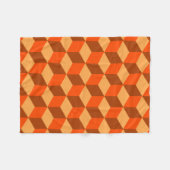 Orange Cubes Fleecedecke (Vorderseite (Horizontal))