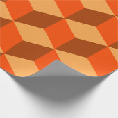 Orange Cubes Geschenkpapier (Ecke)