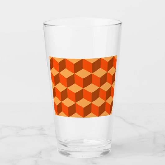 Orange Cubes Glas (Vorderseite)