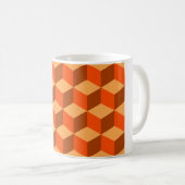 Orange Cubes Kaffeetasse (VorderseiteRechts)