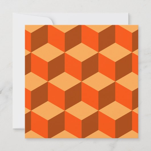 Orange Cubes Karte (Vorderseite)